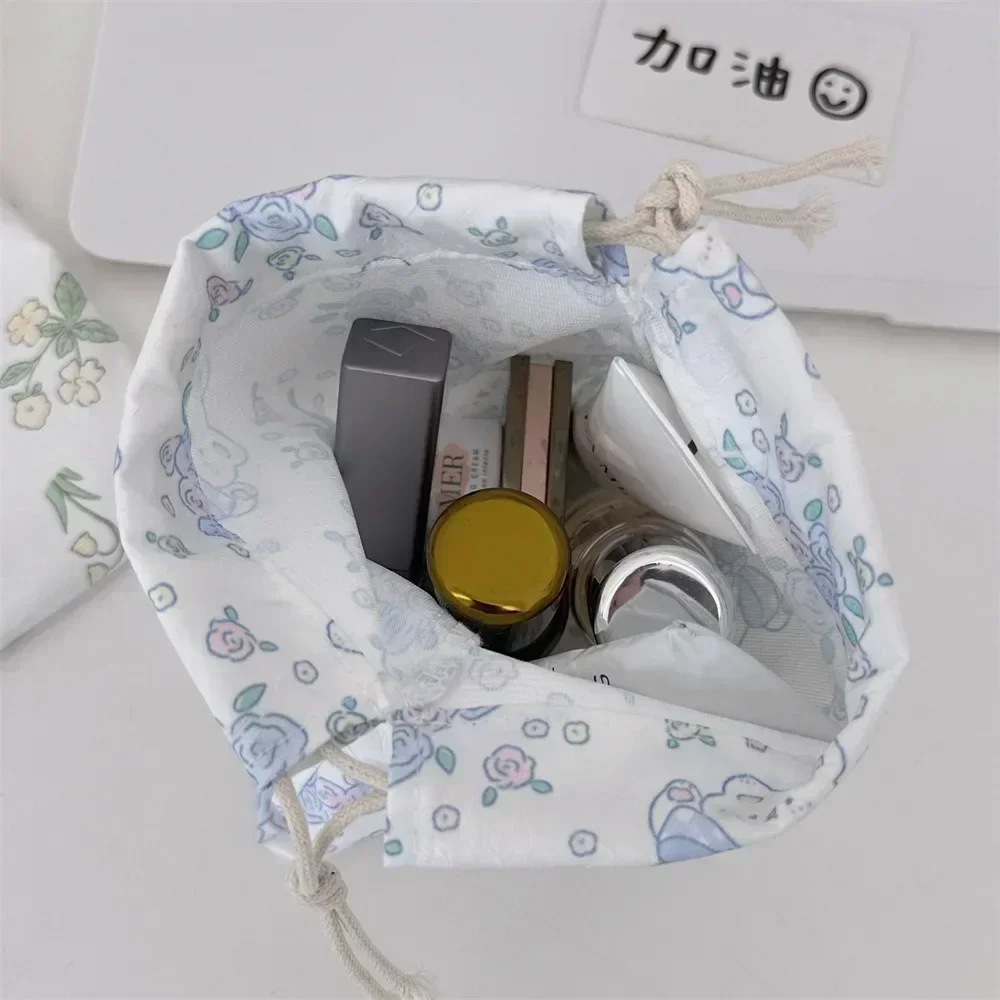 Borsa per cosmetici con coulisse simpatico cartone animato Borsa per trucco per donna Portamonete di grande capacità Portamonete Borse da toilette portatili