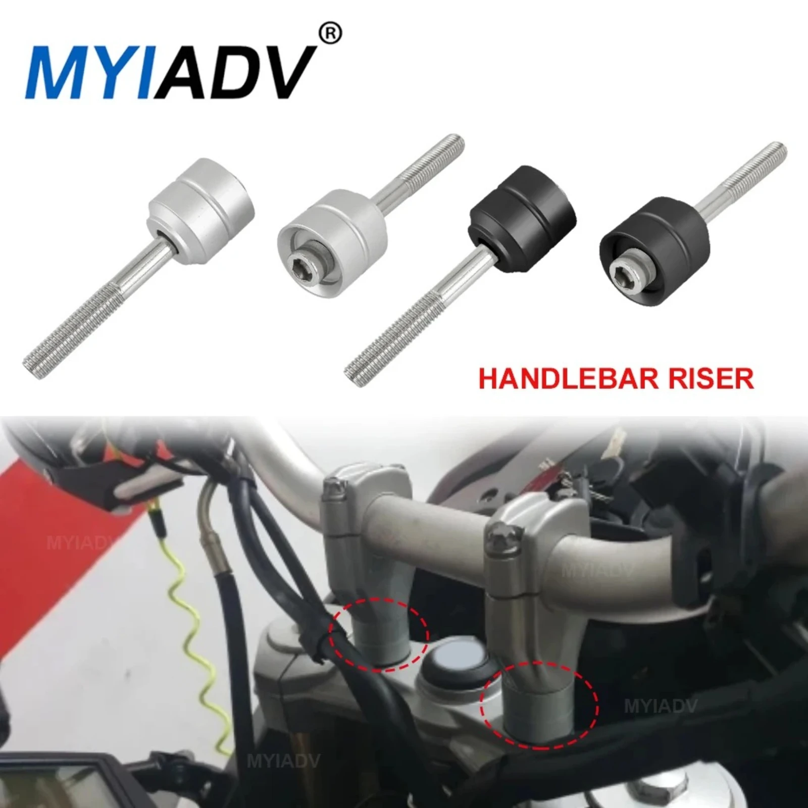 CNC Handle Bar Lift Twin Motorcycle Handlebar Riser Up Tool Kit Moves Up 20mm For BMW F800GS ADV F700GS F650GS For F800/700 /650