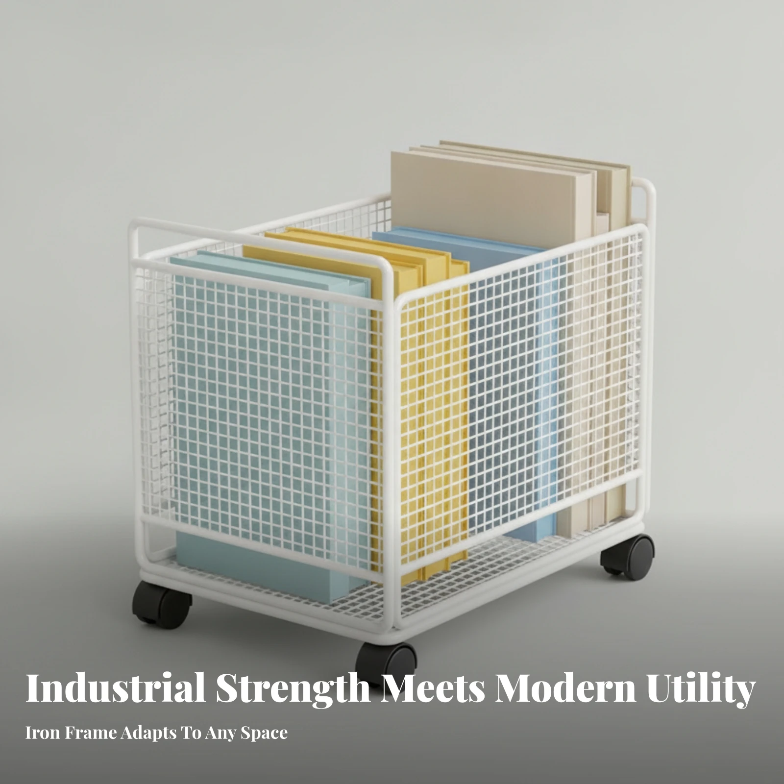 Wire Storage Basket with Wheel - Book Cart Rolling review and price