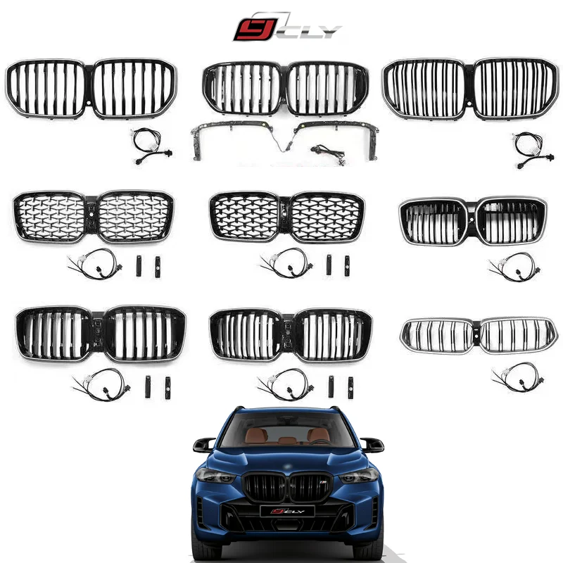 Factory wholesale Car LED Grills For BMW X1 iX3 X4 X5 X6 G05 G06 G01 G08 U11 U12 2019-2024 LED Light Grille M sport