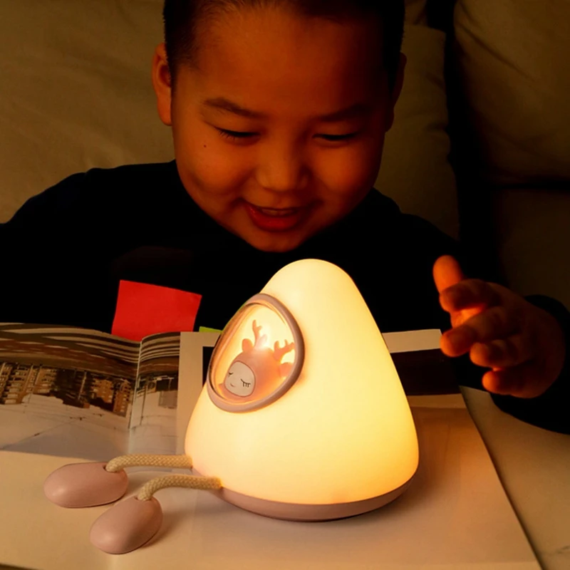 Lampu malam LED anak-anak, lampu kamar tidur Sensor sentuh dekorasi ruang hadiah lucu untuk anak-anak Promosi