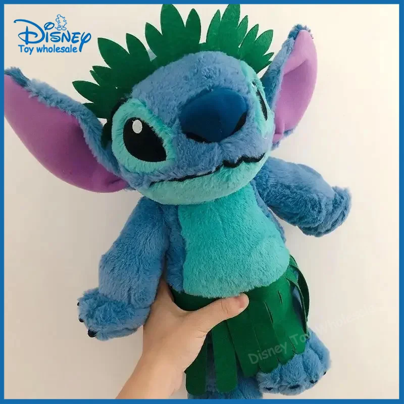 

42cm Disney Interstellar Baby Cartoon Stitch Grass Skirt Shaped Plush Toy Kawaii Little Monster Doll Children's New Year Gift