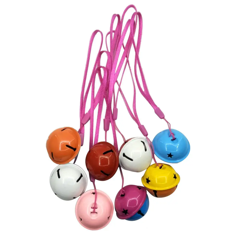 3Pcs Candy Color Jingle Bell Pendants Mini Metal Painted Bells Non-Rust Home Decor DIY Scrapbooking Wedding Crafts Keychain