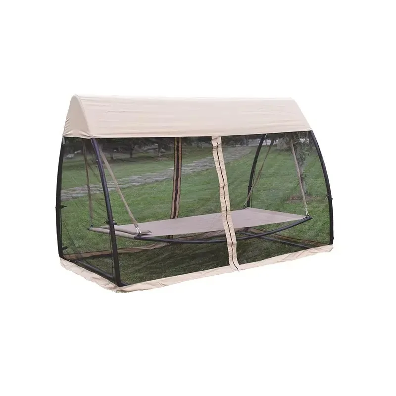Terrace Gazebo Casual Outdoor Hammock Style Canopy Swing Bed with Mosquito Net