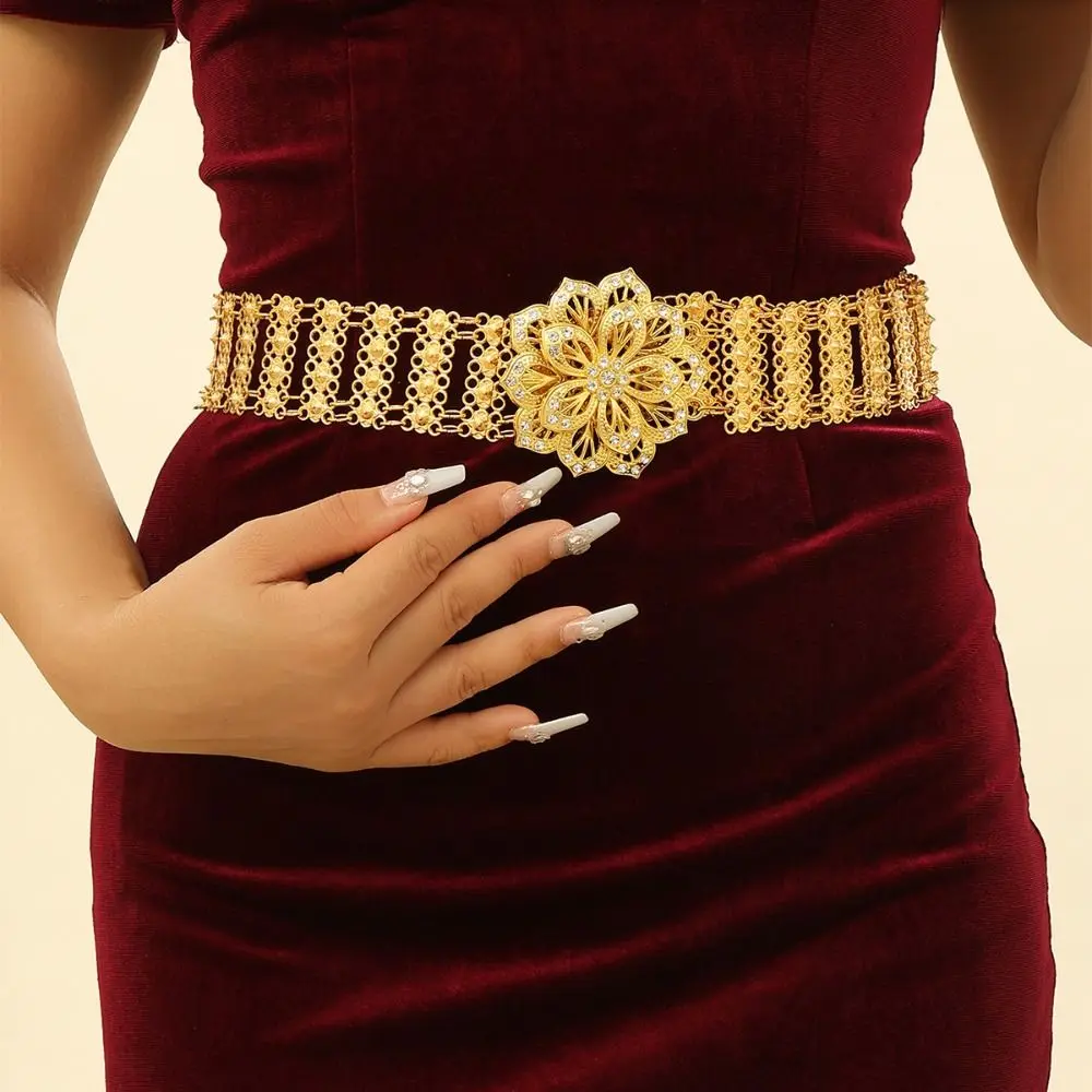 

Классический металлический пояс в этническом стиле с вырезами, золотой свадебный пояс с кристаллами, цепочка на талию с цветами и кисточками для женщин