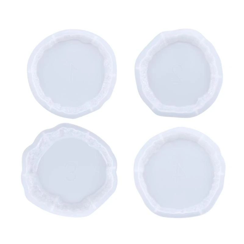 

Crystal Epoxy Casting Mold Coasters Resin Molds Silicone Cups Mats Tray Moulds