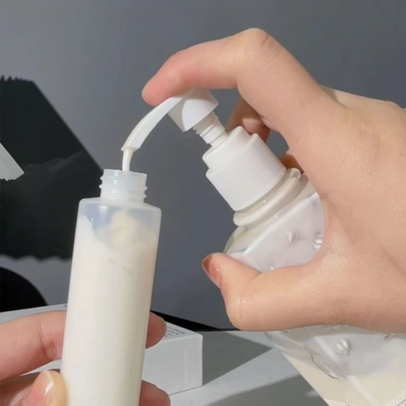 ขวดบีบพลาสติกแบบเติมได้ ขนาด 30/50 มล. จำนวน 2/5/10 ชิ้น สำหรับเดินทาง บรรจุภัณฑ์เครื่องสำอางแบบใส สำหรับใส่โลชั่น แชมพู