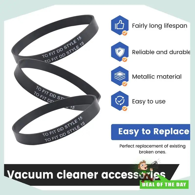 

24-Hour Delivery 6 Pieces Replacement Vacuum Cleaner Knurled Belt Compatible For Dirt Devil Style 15 Upright Vacuum Cleaner