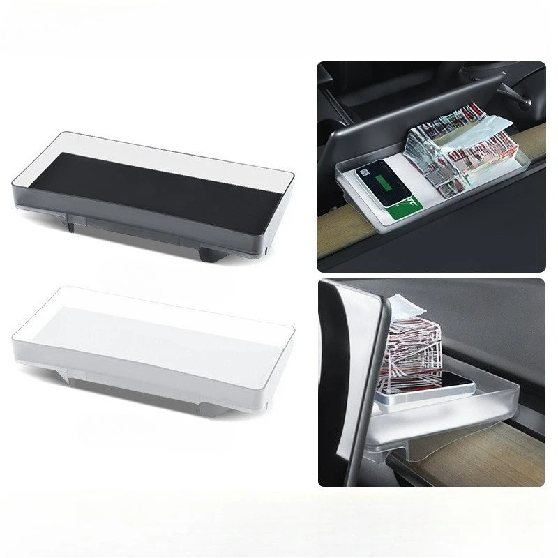 

For Tesla Model 3 Highland Y Juniper Magnetic ETC Mount Ice-Crystal Transparent Tissue Organizer Behind-Screen Storage Box Parts