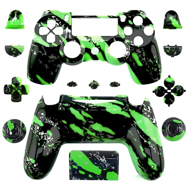 Daten Frosch Ersatz Shell Gehäuse Abdeckung Fall für Playstation 4 Slim Buttons Mod Kit für Sony PS4 Slim Controller Zubehör