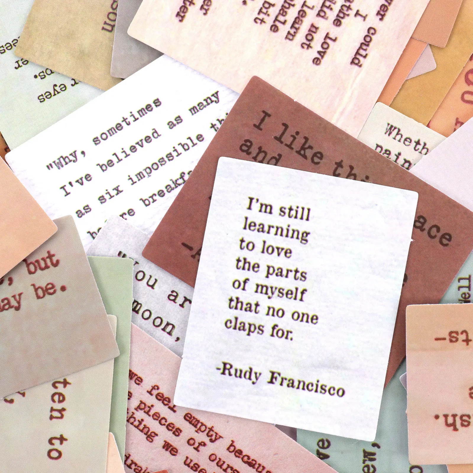 120Pcs Scrapbook Stickers Set Inspirational Quotes Self-Adhesive Premium Paper Planner Journal Envelope Gift Box Decoration