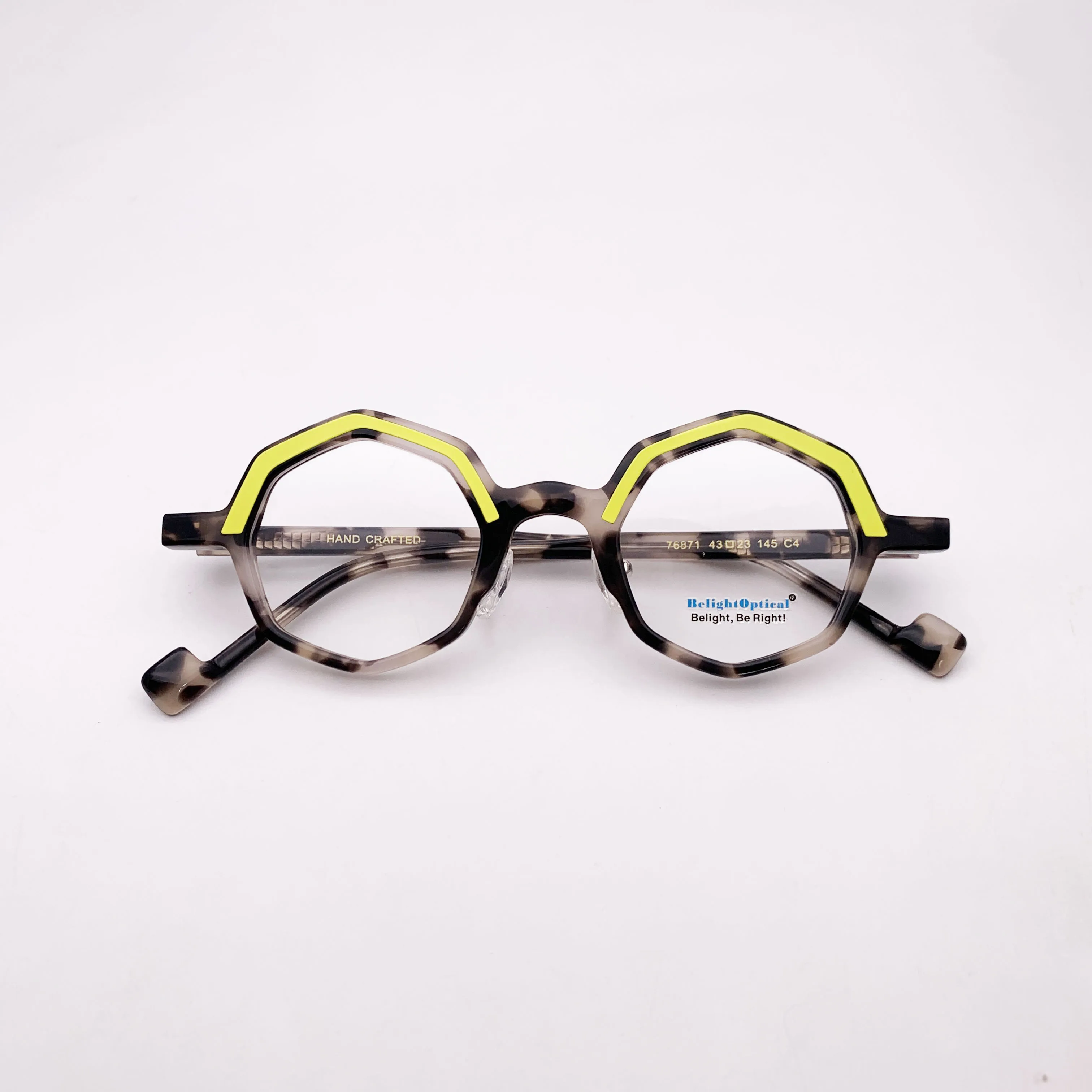 

Acetate with Metal Colorful Vintage Combine Color Shape Optical Glasses Spectacle Frame Prescritpion Lens Women Style 76871