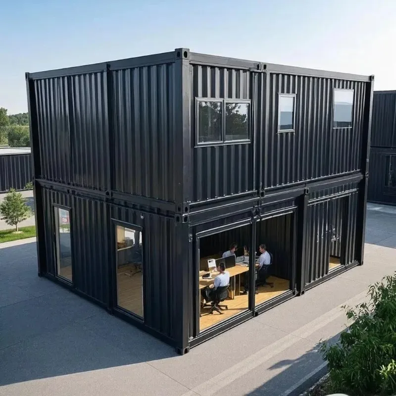 Customizable Modular Building Prefabricated Office Design Detachable Flat Pack Container House Waterproof Sandwich Panel Villa