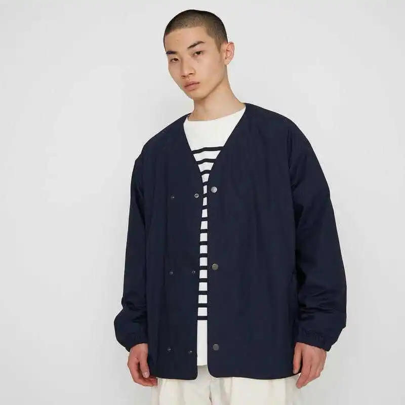 

Waterproof Outdoor ex Loose Fit Jaet Collarl V-Ne Long Sve Youth Faion Windproof Trench Coat Spring Autumn Wi...