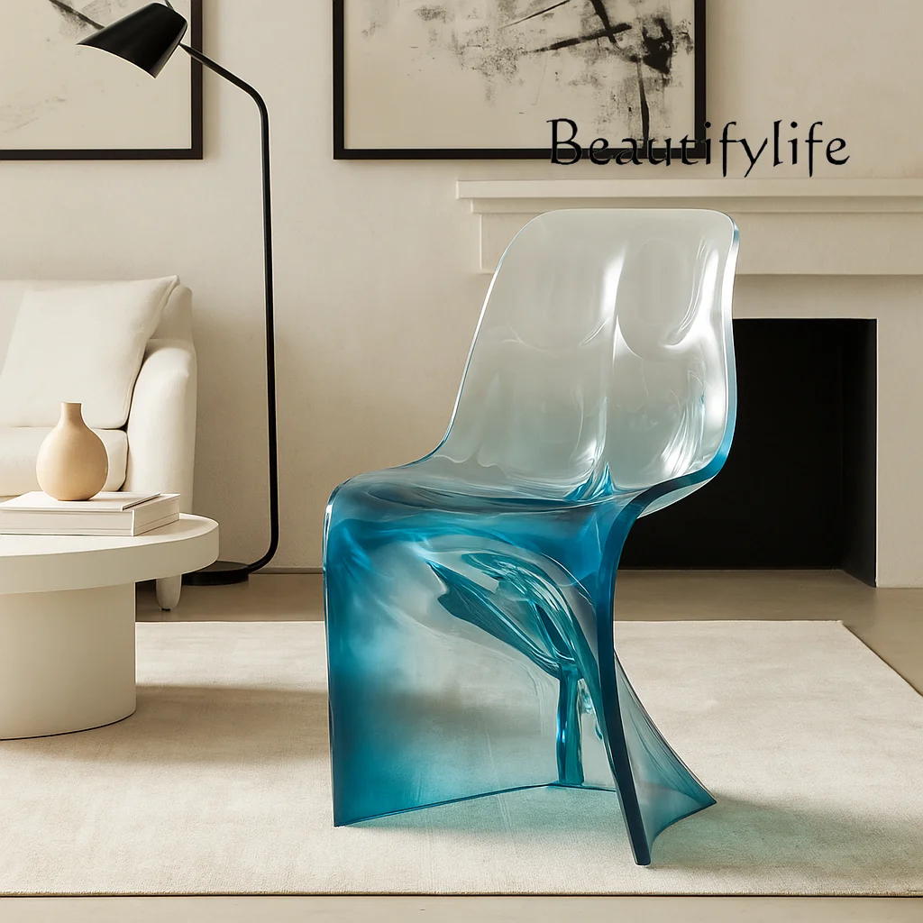 

Customize Transparent Luxury Furniture Resin Dinning Chair Chair Handcrafts for Living Room ,hotel, Club