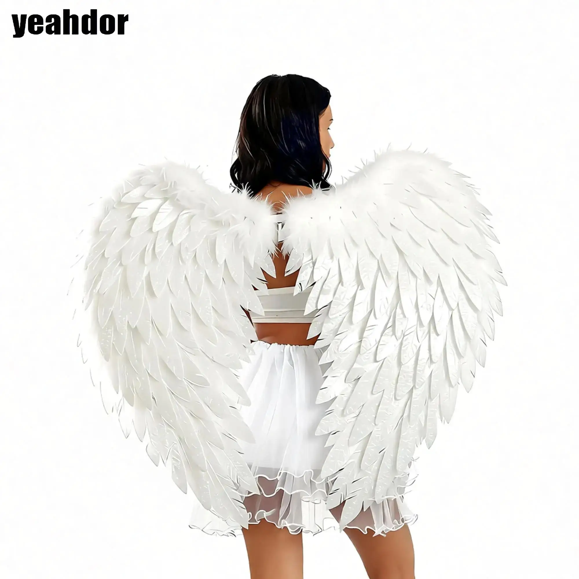 Plus Size Angel Foam Wings Halloween Christmas Simulated Feather Wing Fancy Party Show Props for Kids Adults Performance Props