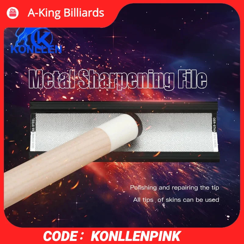 

KONLLEN Cue Tip Repair Tool Pool Cue Tip Shaper Burnisher Metal Material Camber Snooker/Carom Cue Stick Care Billiard Accessory