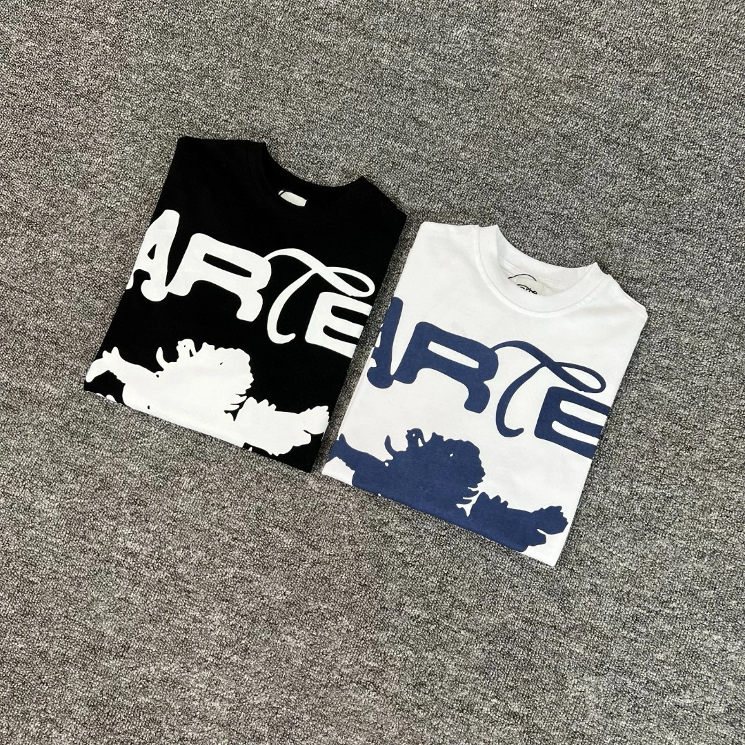 

Новая американская уличная футболка свободного кроя из хлопка с буквенным принтом, повседневный топ для молодежи, модель 2025 года