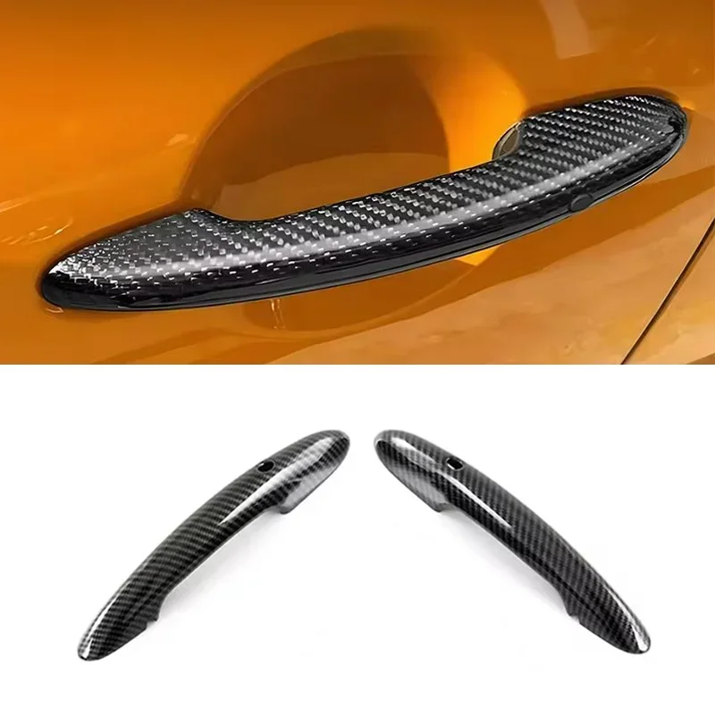 For MINI Cooper F54 F55 F56 F57 F60 Real Dry Carbon Fiber Door Handle Outer Decoration Countryman Clubman Modification Body Kit