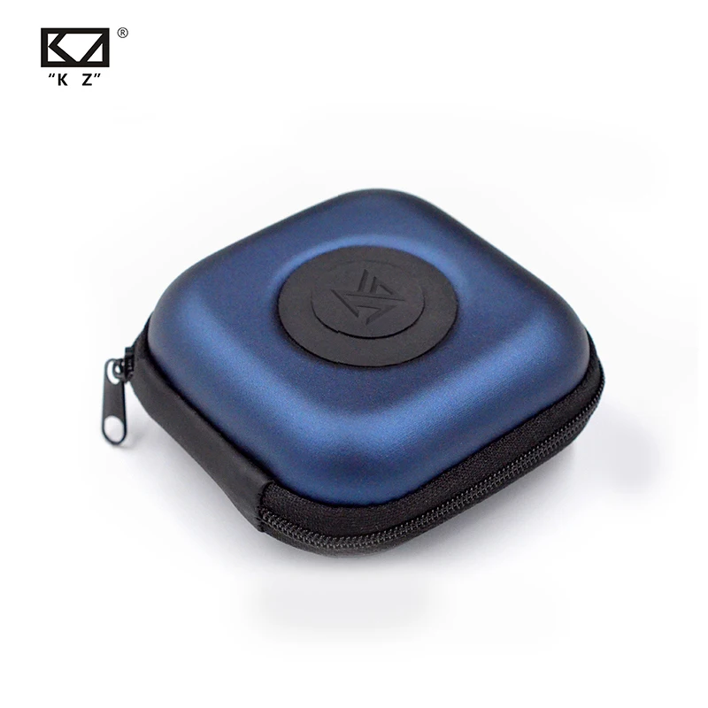 KZ-Sacs pour écouteurs en PU avec fermeture éclair, boîte de rangement portable, étui noir adapté aux accessoires d\'écouteurs, carte d\'écouteurs