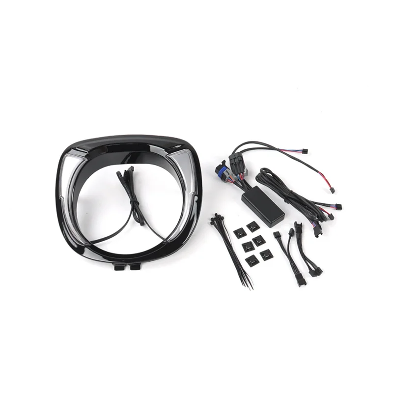 Lámpara LED ámbar con bisel para faro de motocicleta, para jefe indio Dark Horse/Elite Classic/limitado