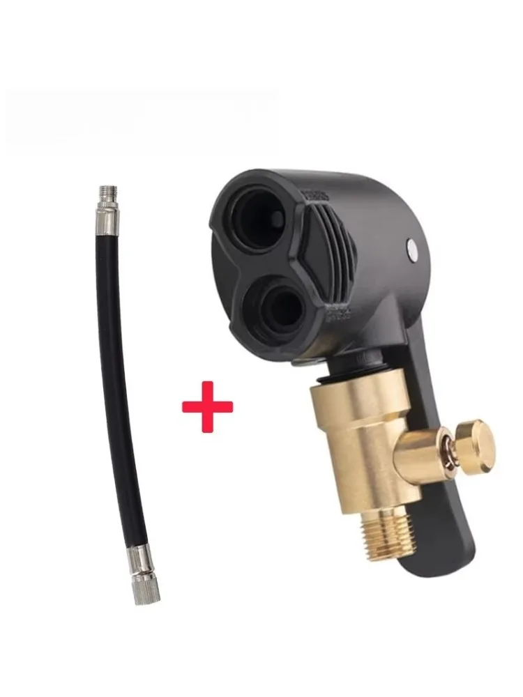 AliExpress NONE 2-in-1 Bike Pump Nozzle Adapter Air Chuck Inflator Hose for Bicycle Motorbike Auto Valve Connectors