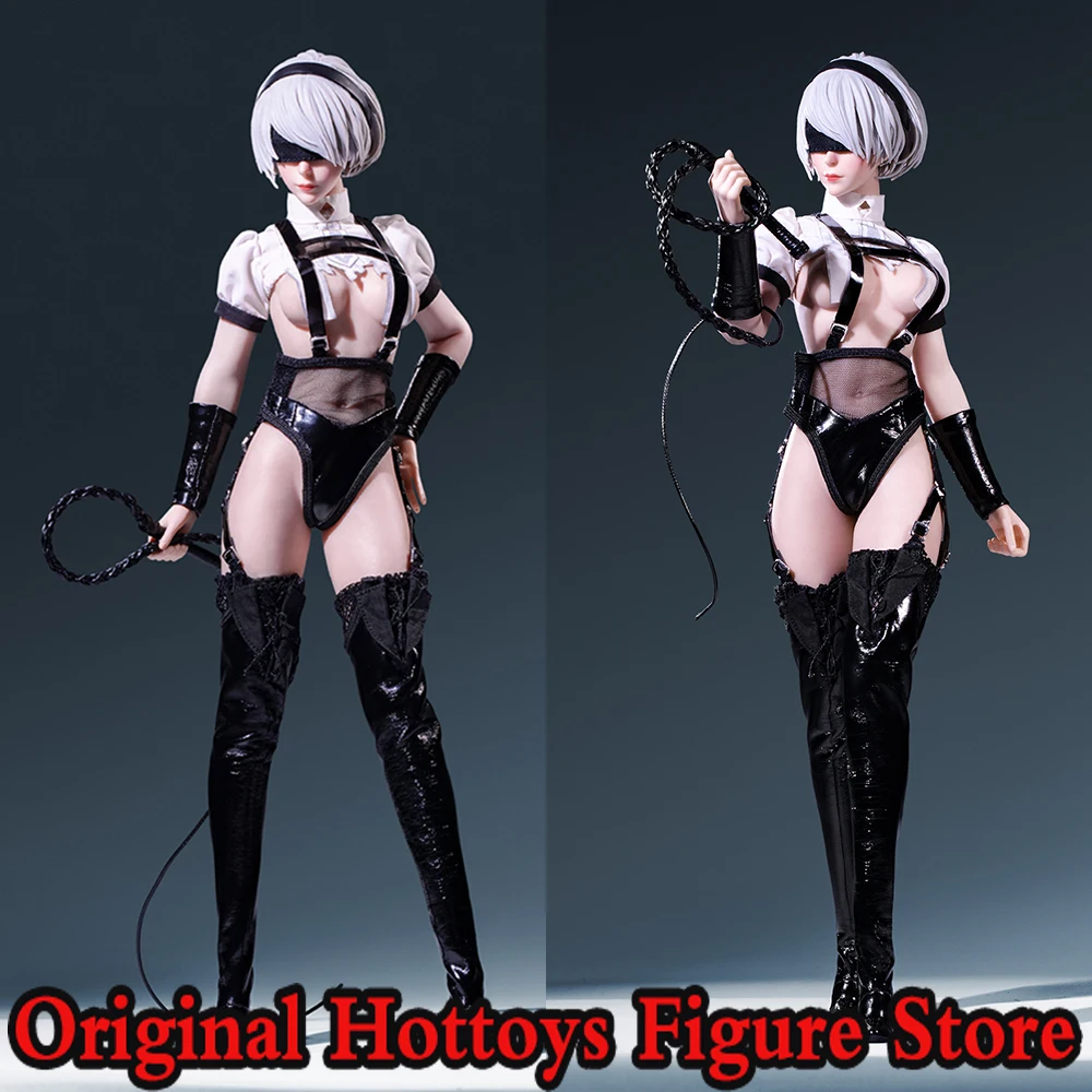 

ACPLAY ATX061 1/6 Scale Female Soldier Clothes Set Black Knee High Boots Leather Whip Fit 12-inches Action Figure Model Doll