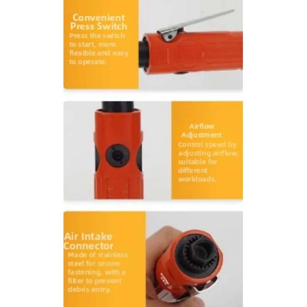 Air Die Grinder Pneumatic Engraving Grinder with 3mm 6mm Collet for Industrial Metalworking and Detailing Work