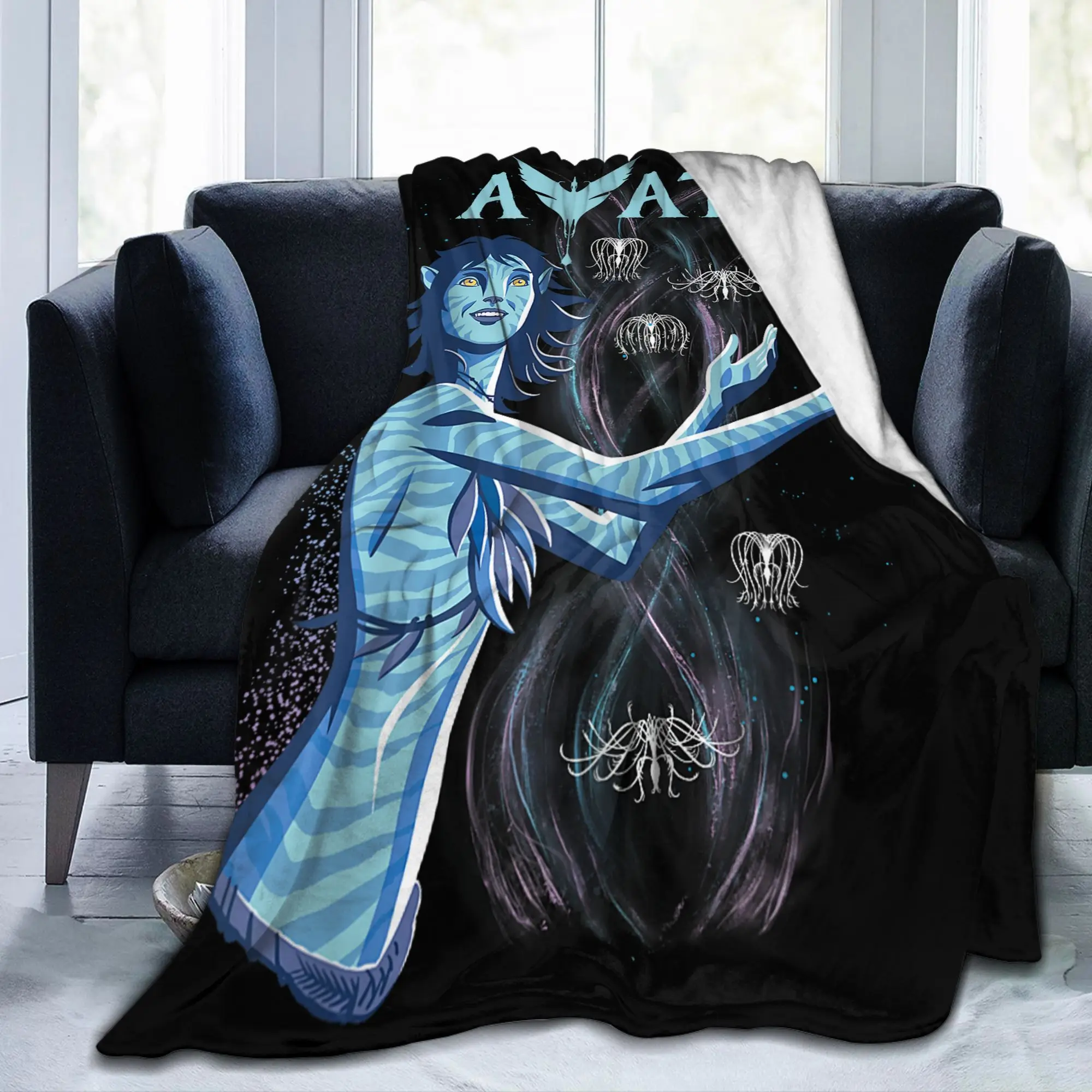 A-Avatars Fire and Ash Kiri Woodsprites Blanket  Flannel Novelty Breathable Throw Blankets for Bed Sofa Spring/Autumn Couch
