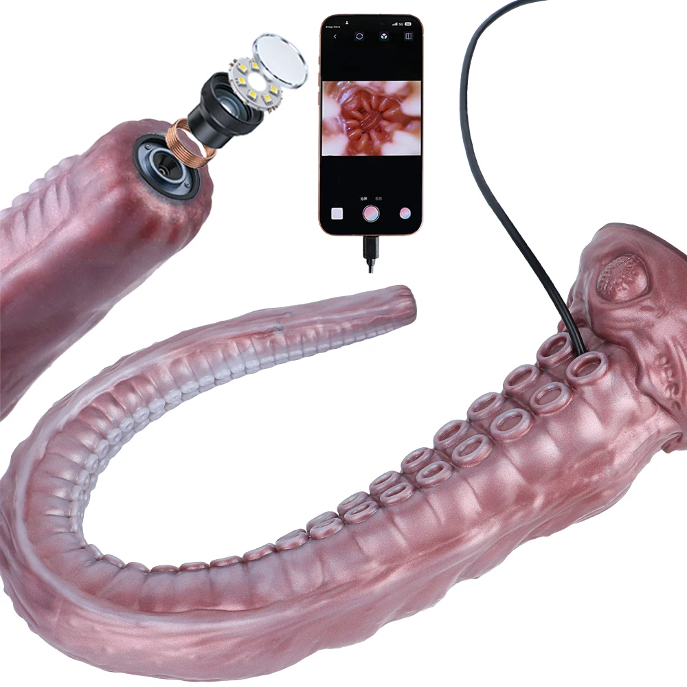NSFU 3MP HD Anal Endoscope Camera Soft Silicone Anal Plug XXL Tentacle Dildo Filirting Sex Toys for Women Men Anus Exploration
