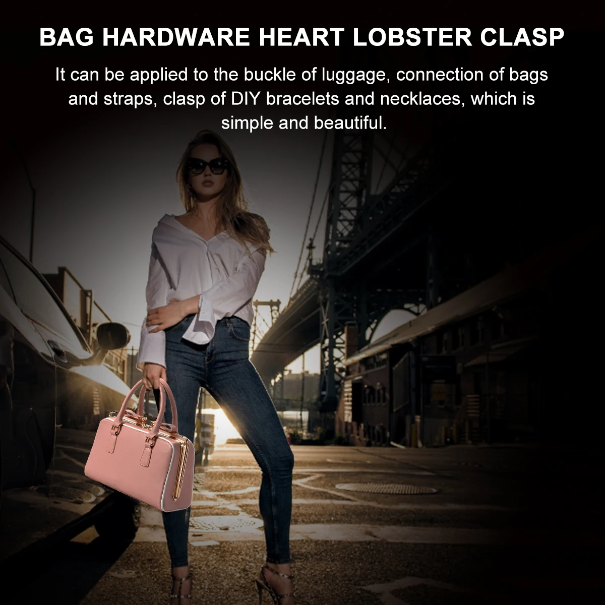 

10pcs Heart-Shaped Lobster Clasps Alloy Vintage Color Small Size for DIY Bracelets Necklaces Bag Straps Luggage Buckle Jewelry