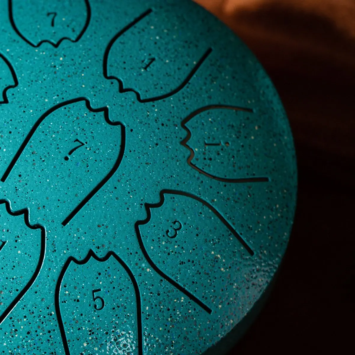 Carefree- 4inch 9 Tones Rain Drums Instrument Outdoor Steel Tongue Drum Mini Hand Drum Ethereal Drumstick Rain Drums for Outside