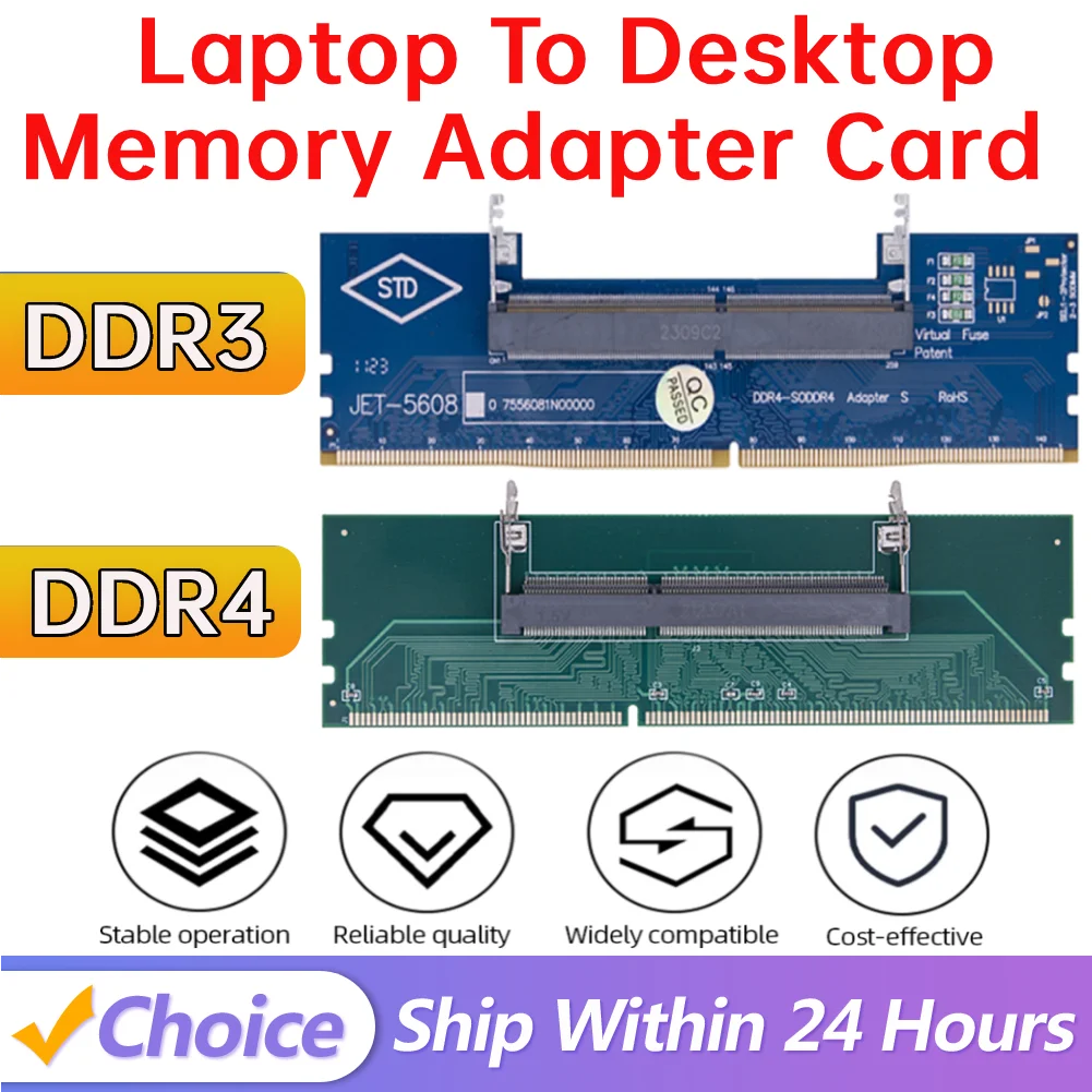 

1-ПК ноутбук к настольному компьютеру карта адаптера памяти DDR3 DDR4 DDR5 карта разъема оперативной памяти