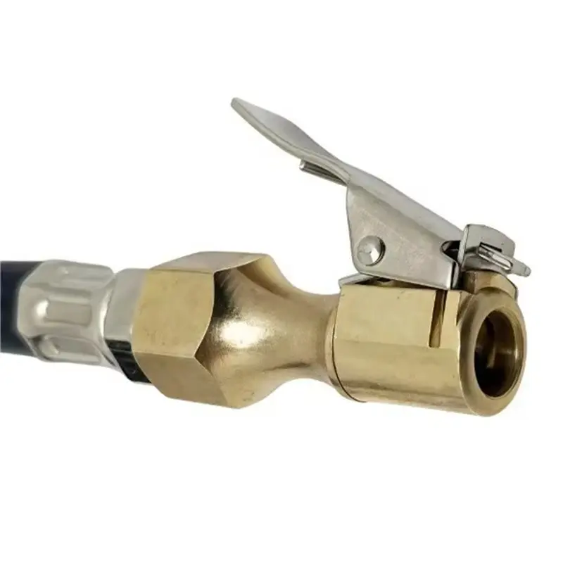 A02F-Digital Tire Pressure Gauge Car Tire Inflator With LED Display European Style Connector For All Vehicles