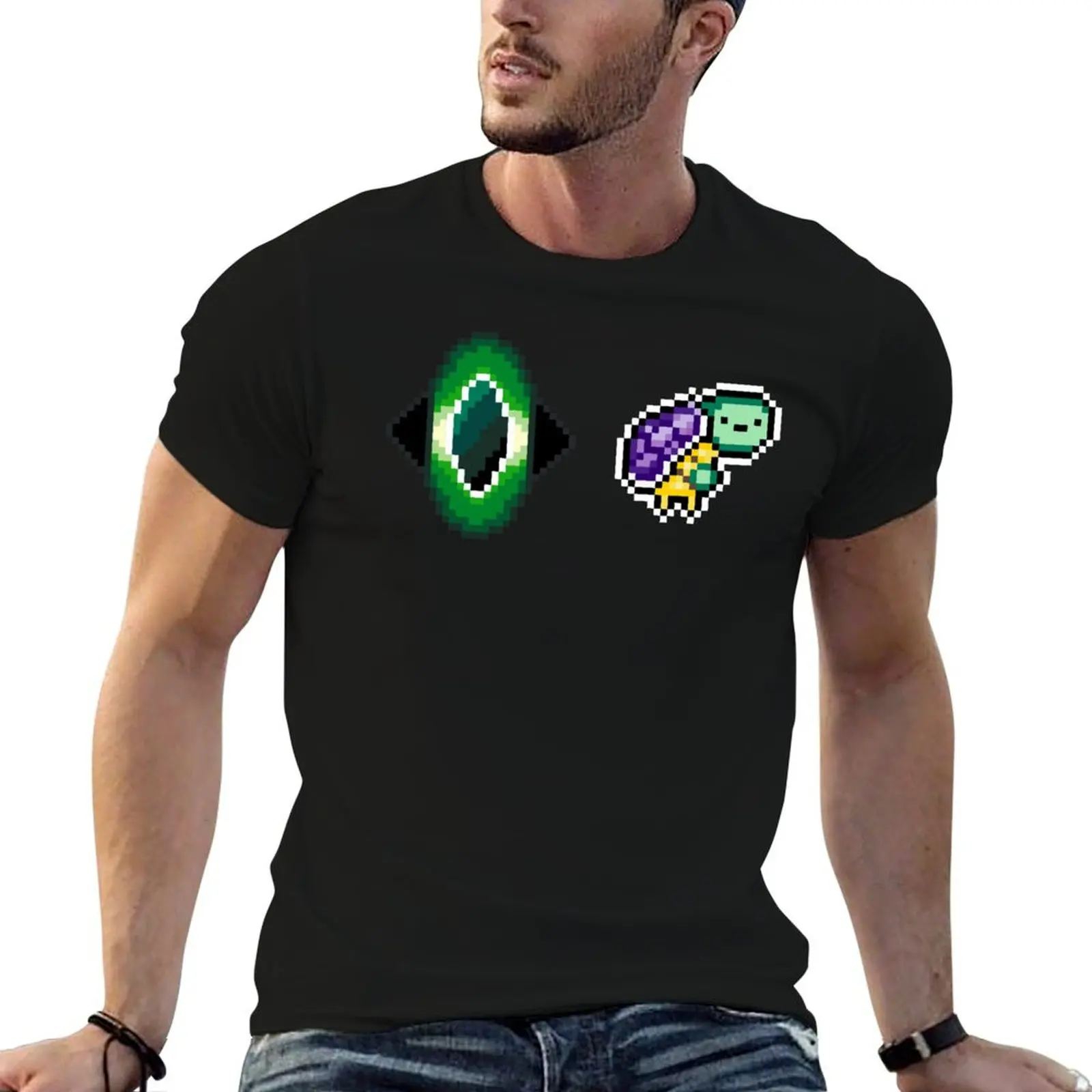 Xxcha Kingdom Faction Symbol + Faction Character Pixel Art T-Shirt Retro Style Print Casual Top