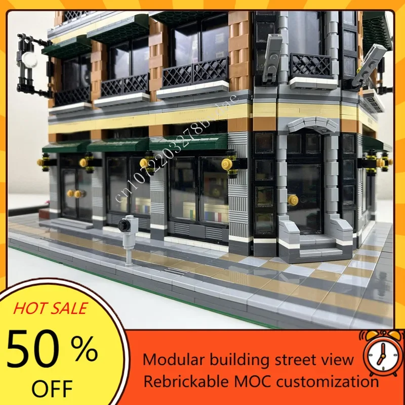 4476PCS coffee Modular MOC Creative street view Model Custom Puzzle Architecture DIY Education Assembly Model Toys Xmas Gifts
