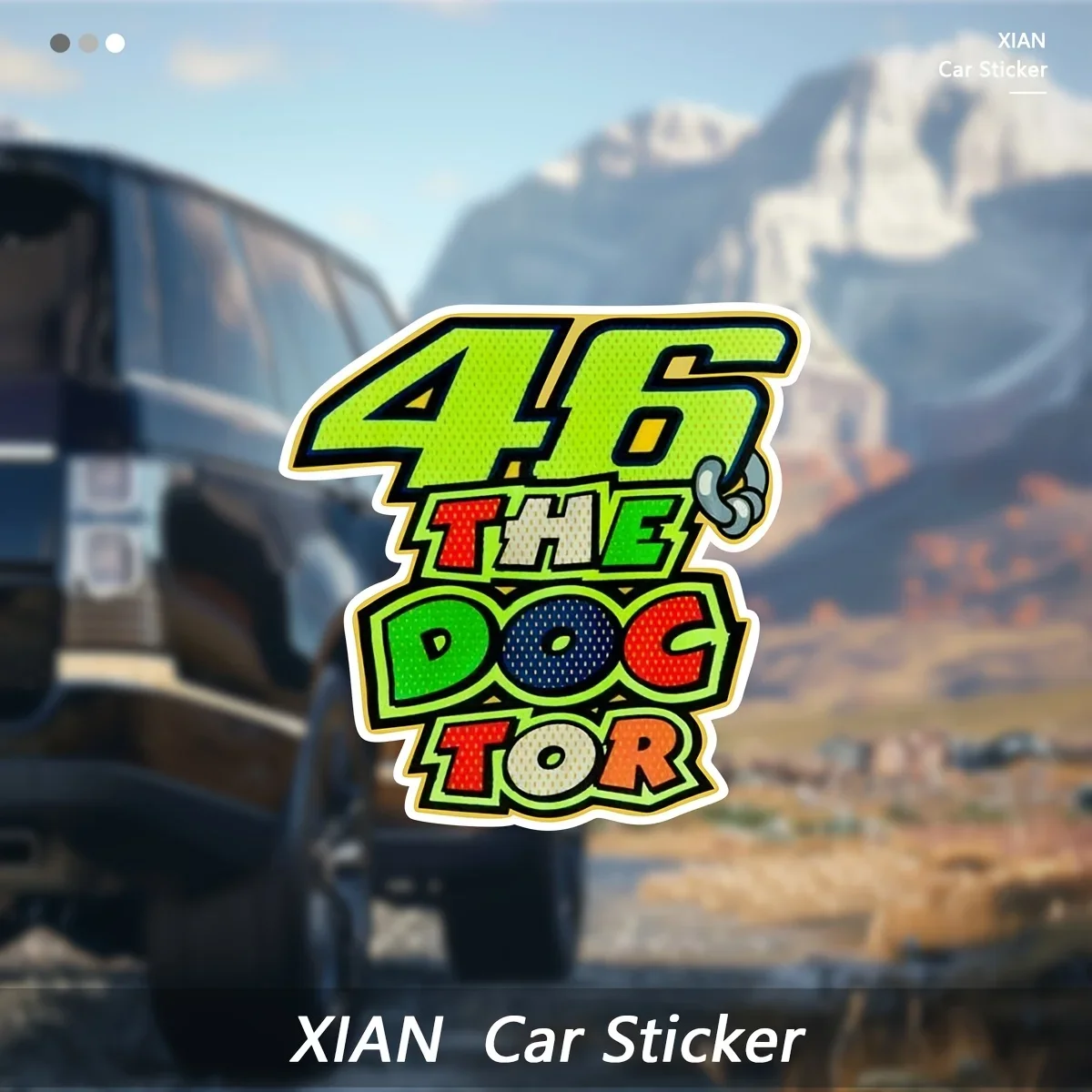 1Pc Number 46 Letter Matte Vinyl Sticker Waterproof UV Resistant Car Bumper Motorcycle Body Decor Decal