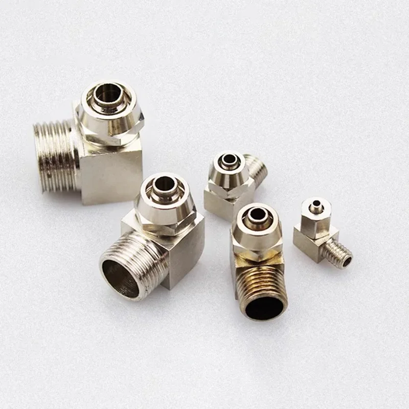 10Pcs KPL OD 4 6 8 10 12MM Pneumatic Fitting Quick Fast For perslucht Fittings Air Hose Connector Tube 1/8 1/4 3/8 1/2 Thread