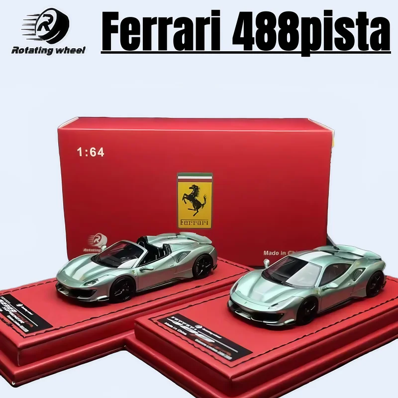 1:64,488 pista Limited Edition Prancing Horse Hardtop, resin static miniature car Hipster play model, adult collection pieces.