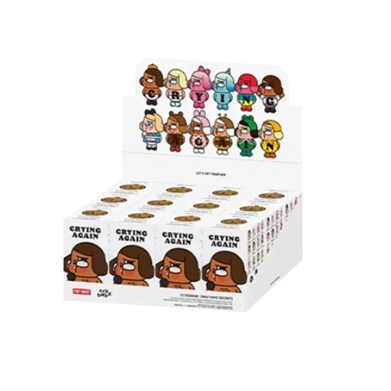 POP MART CRYBABY Crying Again Series Blind Box Surprise Mystery Action Figure Schattig model speelgoed Verjaardagscadeau