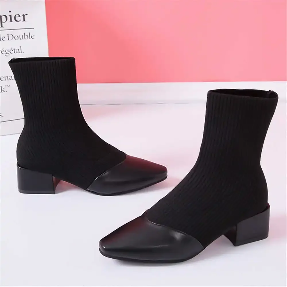 Ceremony Heel Block Fitness Boot For Women's Gym Casual Boots Women's Ankle Boots Shoes Sneakers Sport Super Brand Lofer