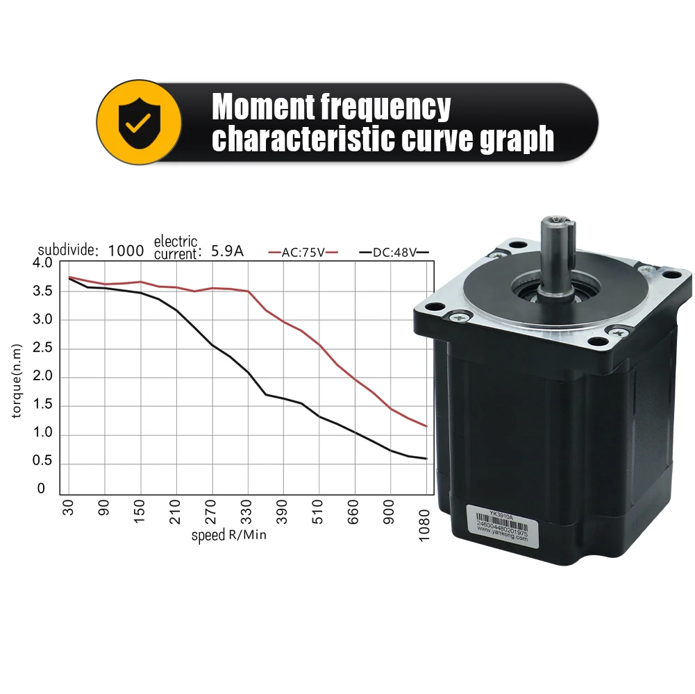 HLTNC  YAKO Three-phase 86 Nema34 4NM 5.8a 12 mm Axle Diameter  Stepper Motor Original Genuine  for Cnc Router