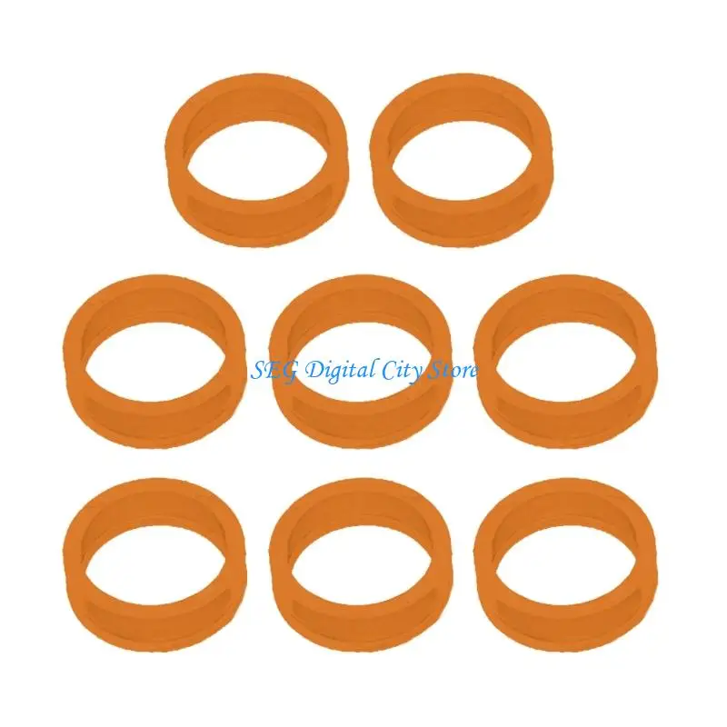 U75B 8pcs Silicone Grips Silicone Rings with 10mm Diameter for P5 Joysticks Control