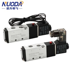 4V110-06 1/8 Air Solenoid Valve pneumat Valve 5 Way Port 2 Position Gas Pneumatic Electric Magnetic Valves DC12V 24V 110V 220V