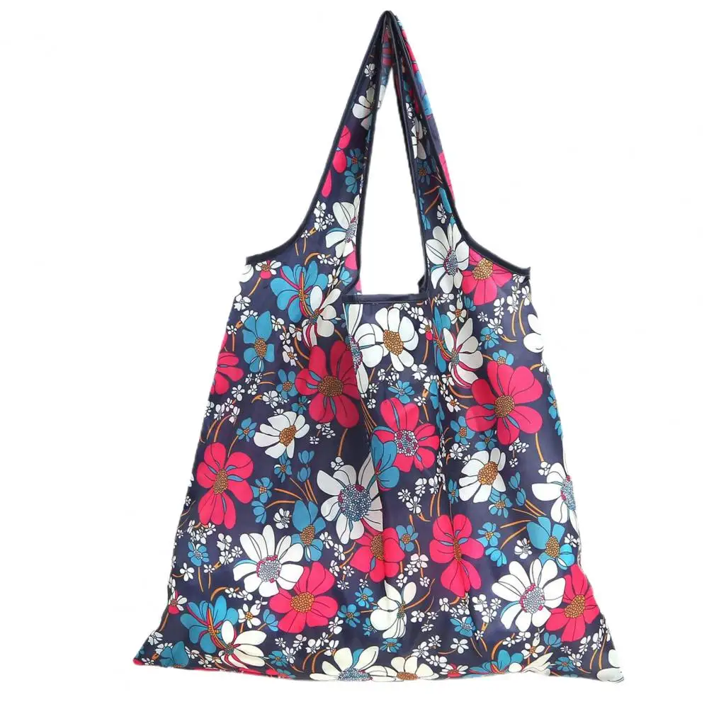 Reusable Printed Shopping Tote Shopping Bag Printing Foldable Polyester Casual Large Capacity Groceries Bag Household Supplies