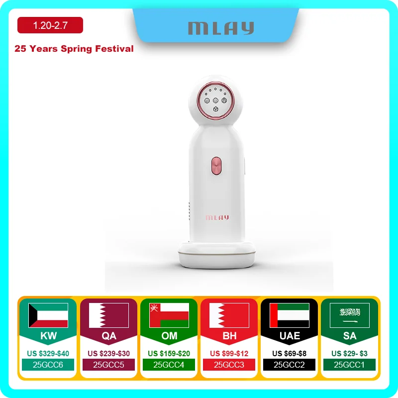 MLAY T10 IPL Sapphire Ice Cooling Hair Removal Painless Permanent Home Hair Removal Laser Epilator IPL Device for Women Man