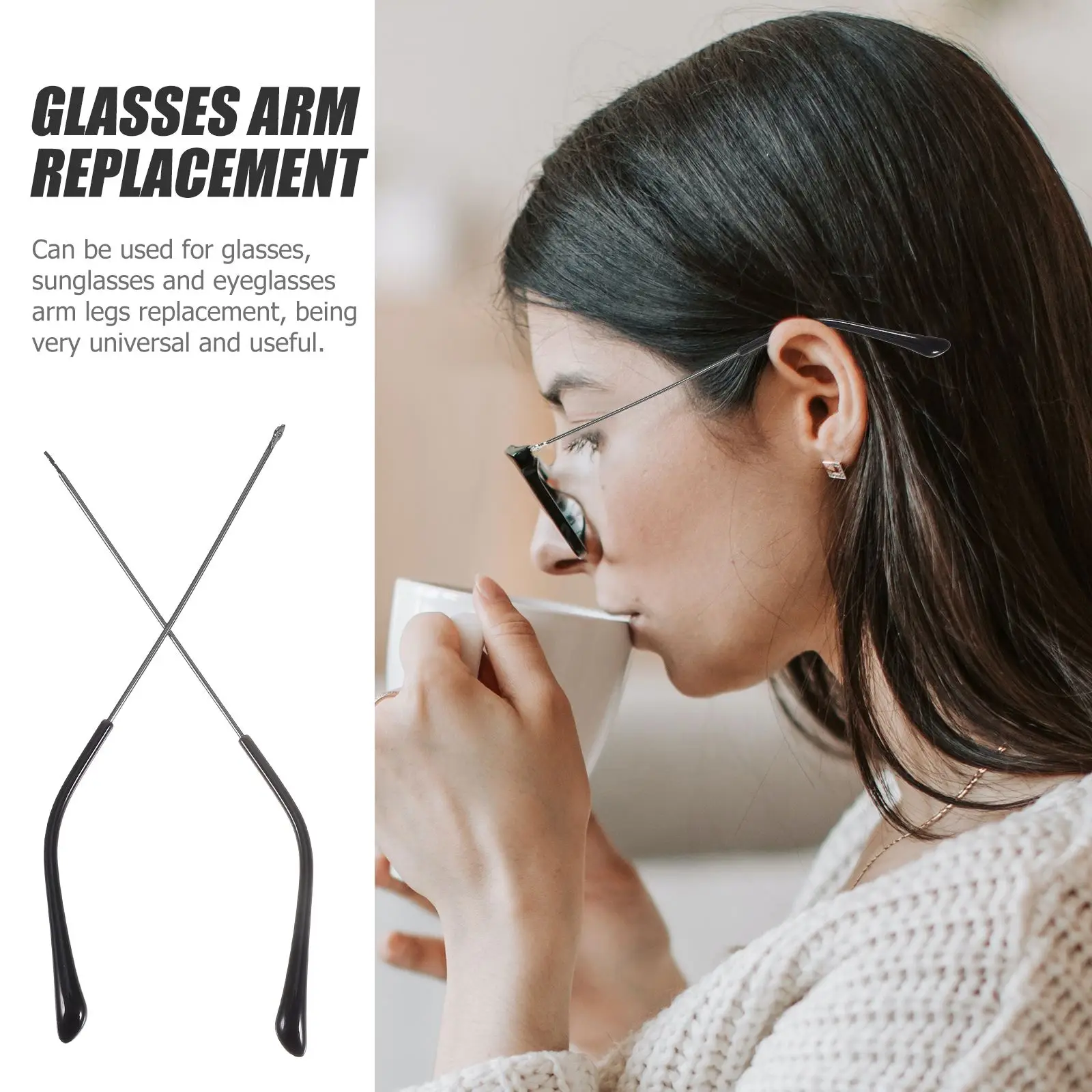 Universal Replacement Temple Eyeglasses Frame Arm Legs Eye Glasses Repair Kit  for Rose Gold Sunglasses Parts Metal Arms