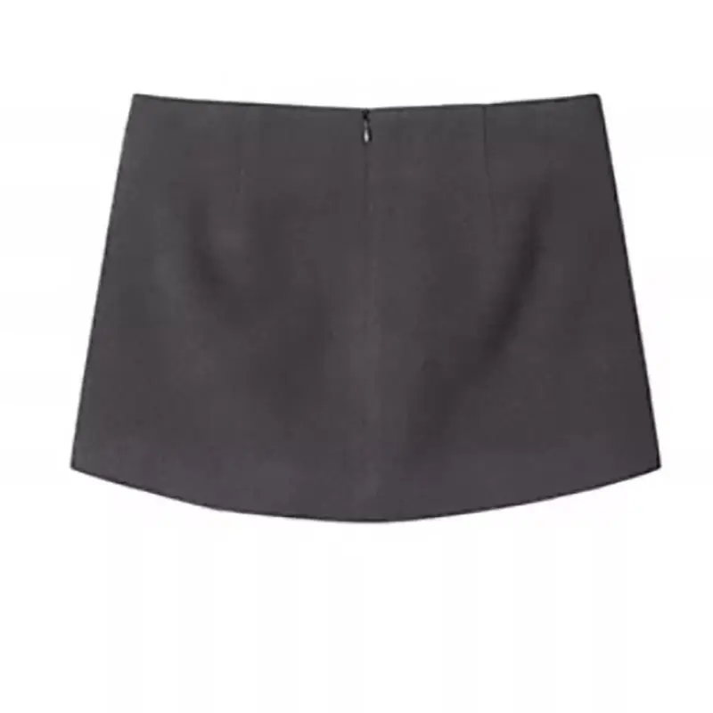 Black Hot Girl Three-row Metal Buckle Skirt Women 2026 Summer Slim-fit Versatile Hip-hug Short Skirt