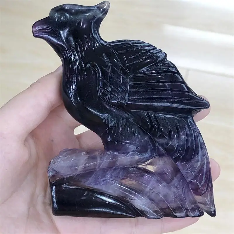 

Natural High Quality Fluorite Bird Carving Crafts Statue For Decoration And Healing Home Gift Collection