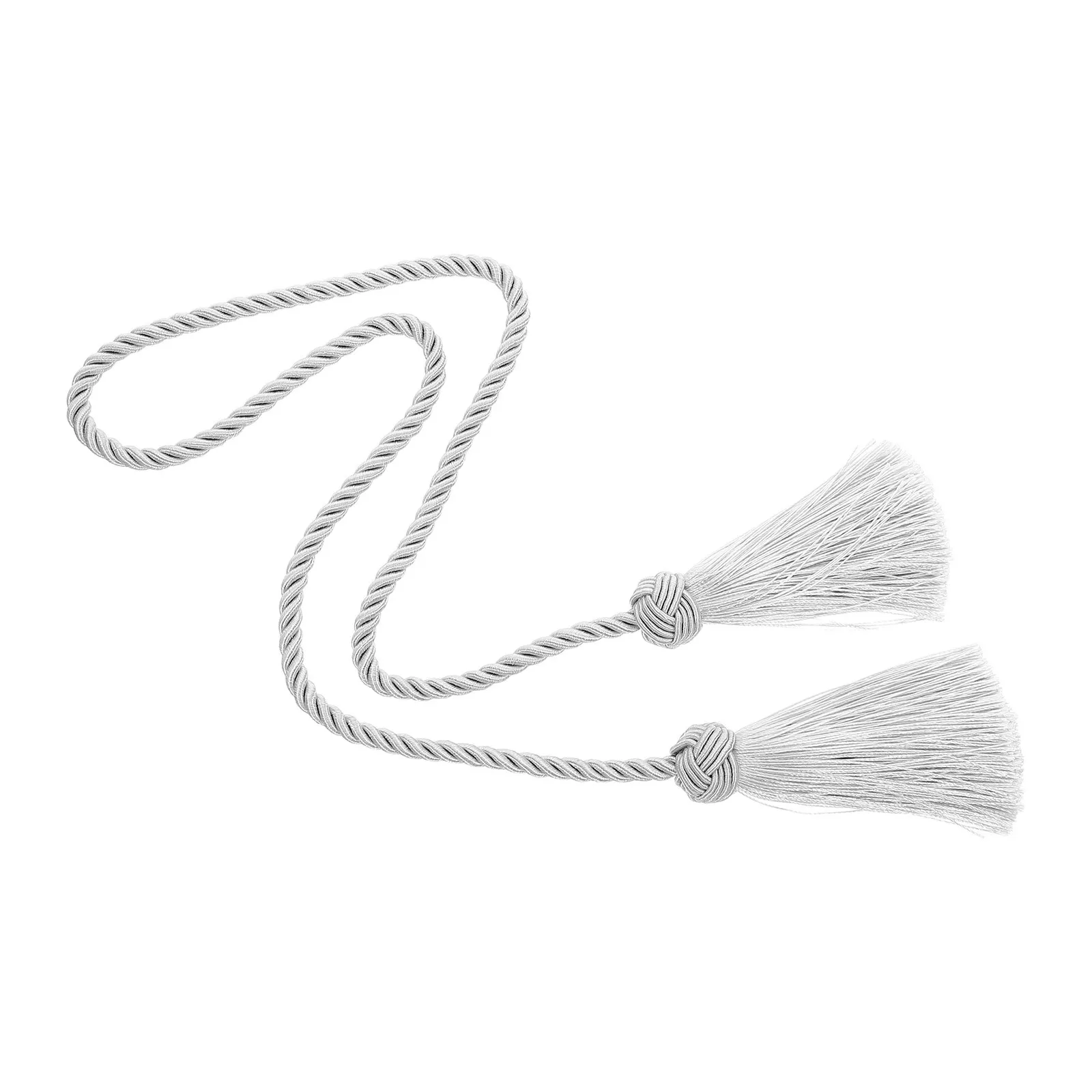 

1Pair Curtain Tiebacks Tassel Decorative Rope Braided Bands Secure Holdbacks Drapery for Living Room Bedroom Window Decor